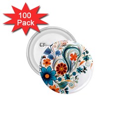 Flowers Scrapbook Decorate 1 75  Buttons (100 Pack)  by Grandong