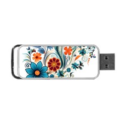 Flowers Scrapbook Decorate Portable Usb Flash (one Side) by Grandong