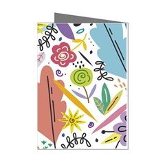 Flowers Spring Background Wallpaper Mini Greeting Cards (pkg Of 8) by Grandong