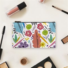 Flowers Spring Background Wallpaper Cosmetic Bag (small) by Grandong