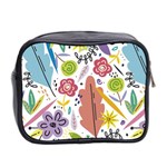 Flowers Spring Background Wallpaper Mini Toiletries Bag (Two Sides) Back