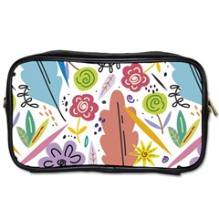 Flowers Spring Background Wallpaper Toiletries Bag (one Side) by Grandong