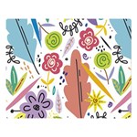 Flowers Spring Background Wallpaper Two Sides Premium Plush Fleece Blanket (Large) 80 x60  Blanket Front