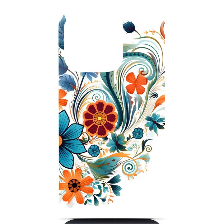 Flowers Scrapbook Decorate iPhone 14 Pro Black UV Print Case