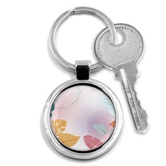 Plants Leaves Wallpaper Background Key Chain (round) by Grandong