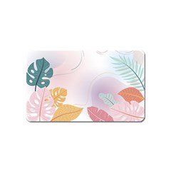 Plants Leaves Wallpaper Background Magnet (name Card) by Grandong