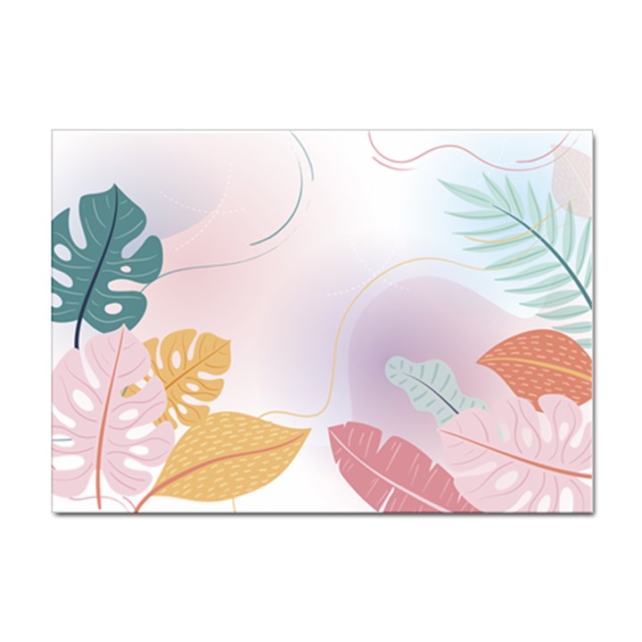 Plants Leaves Wallpaper Background Sticker A4 (100 pack)