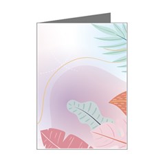 Plants Leaves Wallpaper Background Mini Greeting Card by Grandong