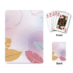 Plants Leaves Wallpaper Background Playing Cards Single Design (rectangle) by Grandong