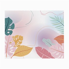 Plants Leaves Wallpaper Background Small Glasses Cloth (2 Sides) by Grandong