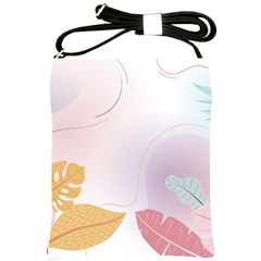 Plants Leaves Wallpaper Background Shoulder Sling Bag by Grandong