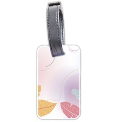 Plants Leaves Wallpaper Background Luggage Tag (two Sides) by Grandong