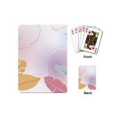 Plants Leaves Wallpaper Background Playing Cards Single Design (mini) by Grandong