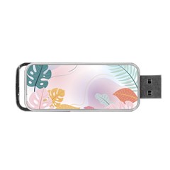 Plants Leaves Wallpaper Background Portable Usb Flash (two Sides) by Grandong