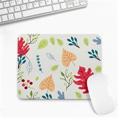 Leaves Plants Background Branches Small Mousepad by Grandong