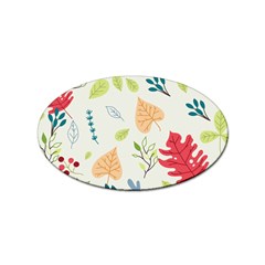 Leaves Plants Background Branches Sticker Oval (100 Pack)