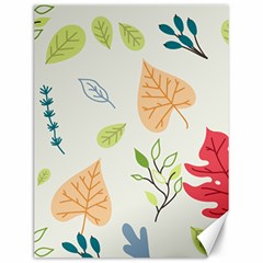 Leaves Plants Background Branches Canvas 12  X 16  by Grandong