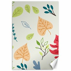 Leaves Plants Background Branches Canvas 20  X 30  by Grandong