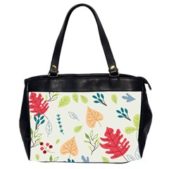 Leaves Plants Background Branches Oversize Office Handbag (2 Sides) by Grandong