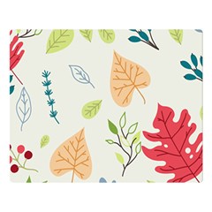 Leaves Plants Background Branches Two Sides Premium Plush Fleece Blanket (large) by Grandong