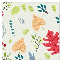 Leaves Plants Background Branches Square Satin Scarf (36  X 36 ) by Grandong