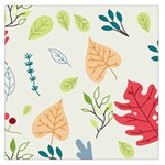 Leaves Plants Background Branches Square Satin Scarf (36  x 36 ) Front