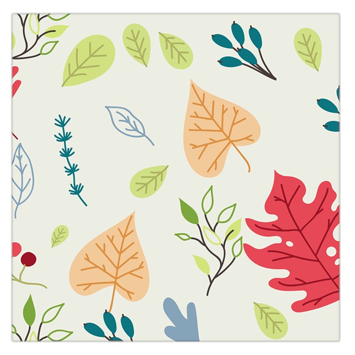 Leaves Plants Background Branches Square Satin Scarf (36  x 36 )