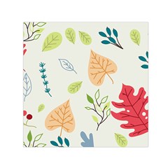 Leaves Plants Background Branches Square Satin Scarf (30  X 30 ) by Grandong