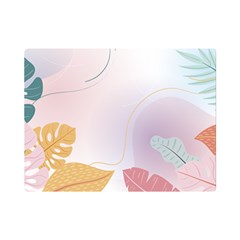 Plants Leaves Wallpaper Background Premium Plush Fleece Blanket (mini) by Grandong