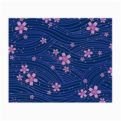 Flowers Floral Background Small Glasses Cloth (2 Sides)