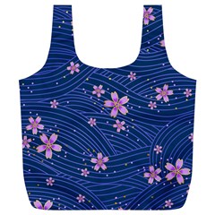 Flowers Floral Background Full Print Recycle Bag (XL)