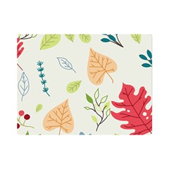 Leaves Plants Background Branches Premium Plush Fleece Blanket (mini) by Grandong