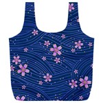 Flowers Floral Background Full Print Recycle Bag (XXL) Front