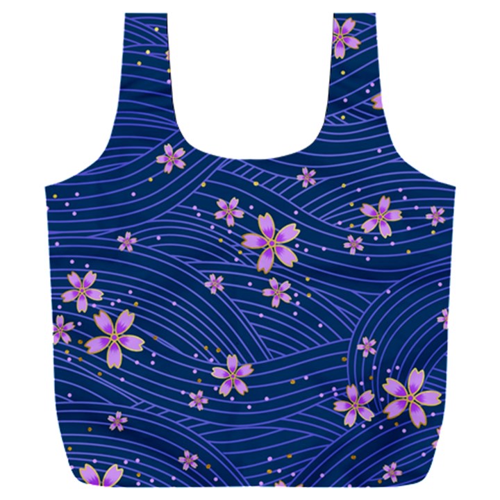 Flowers Floral Background Full Print Recycle Bag (XXL)