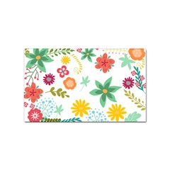 Flowers Leaves Background Floral Sticker Rectangular (10 Pack) by Grandong