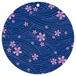 Flowers Floral Background UV Print Acrylic Ornament Round Front