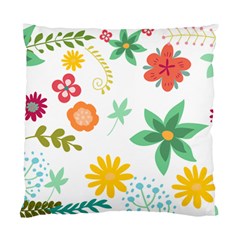 Flowers Leaves Background Floral Standard Cushion Case (two Sides) by Grandong