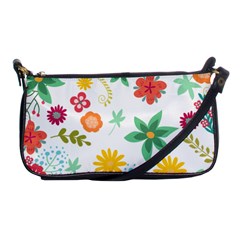 Flowers Leaves Background Floral Shoulder Clutch Bag by Grandong