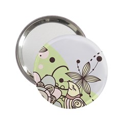 Flowers Bird Floral Floral Design 2 25  Handbag Mirrors by Grandong