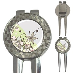 Flowers Bird Floral Floral Design 3-in-1 Golf Divots by Grandong