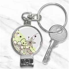 Flowers Bird Floral Floral Design Nail Clippers Key Chain by Grandong