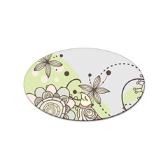 Flowers Bird Floral Floral Design Sticker Oval (100 Pack) by Grandong