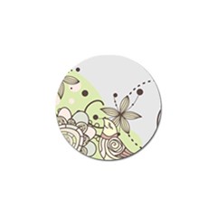 Flowers Bird Floral Floral Design Golf Ball Marker (4 Pack) by Grandong