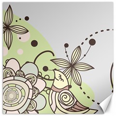 Flowers Bird Floral Floral Design Canvas 20  X 20  by Grandong