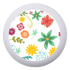 Flowers Leaves Background Floral Dento Box With Mirror