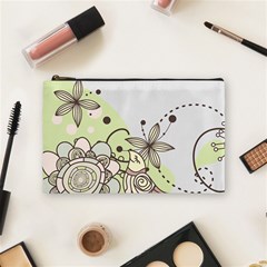 Flowers Bird Floral Floral Design Cosmetic Bag (medium) by Grandong