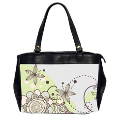 Flowers Bird Floral Floral Design Oversize Office Handbag (2 Sides) by Grandong