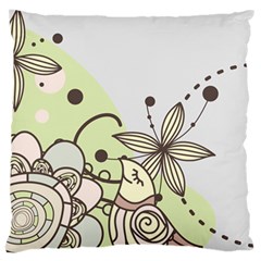 Flowers Bird Floral Floral Design Large Cushion Case (one Side) by Grandong