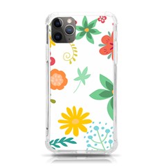 Flowers Leaves Background Floral Iphone 11 Pro Max 6 5 Inch Tpu Uv Print Case by Grandong