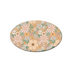 Floral Flowers Bloom Blossom Art Sticker (oval) by Grandong